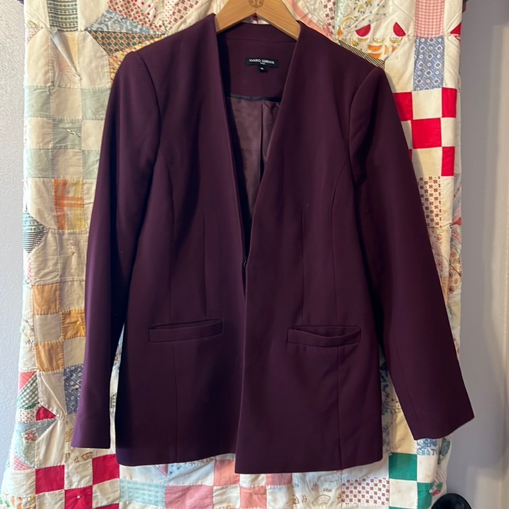 Deep Maroon Blazer Jacket